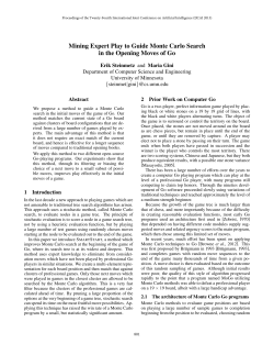 Mining Expert Play to Guide Monte Carlo Search in the