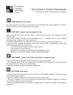 SUCCESSFUL STUDY TIPS
