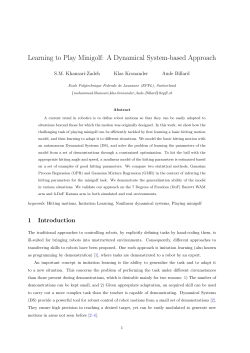 Learning to Play Minigolf: A Dynamical System