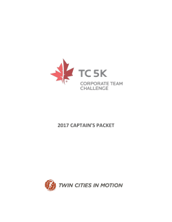 2017 captain`s packet - Twin Cities In Motion