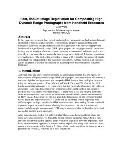 Fast, Robust Image Registration for Compositing