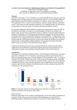 Are there win-win strategies for minimising greenhouse gas