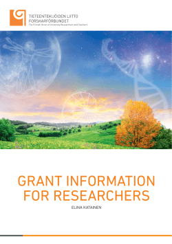 GRANT INFORMATION FOR RESEARCHERS