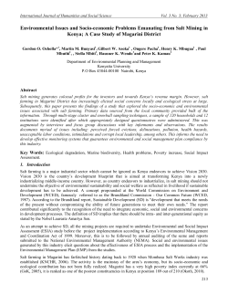 Environmental Issues and Socio-economic Problems Emanating