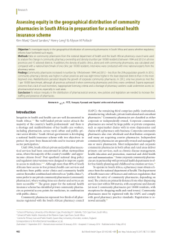 Assessing equity in the geographical distribution of community
