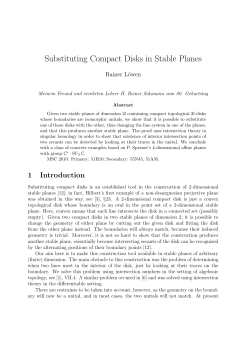 Substituting Compact Disks in Stable Planes