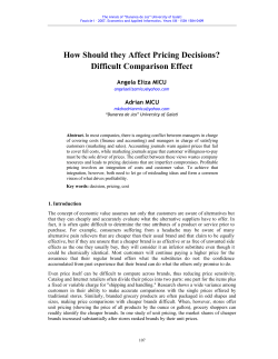 How Should they Affect Pricing Decisions? Difficult Comparison Effect