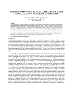 TEACHER`S PERCEPTIONS, BELIEVES AND PRACTICES