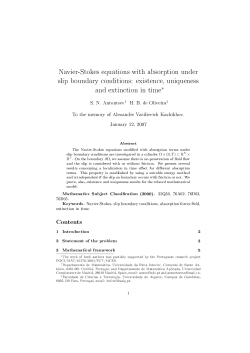 Navier-Stokes equations with absorption under slip boundary