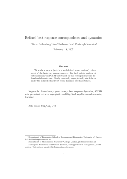 Refined best-response correspondence and dynamics