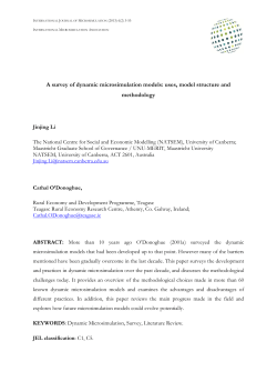 A survey of dynamic microsimulation models