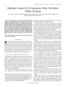 Optimal Control of Continuous-Time Switched Affine Systems