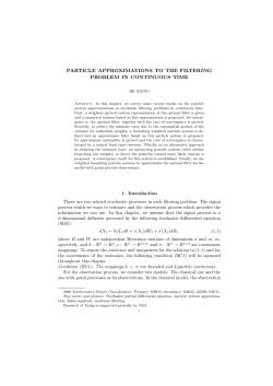 particle approximations to the filtering problem in continuous time