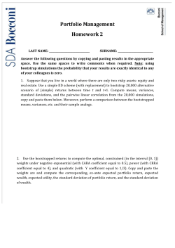 Portfolio Management Homework 2
