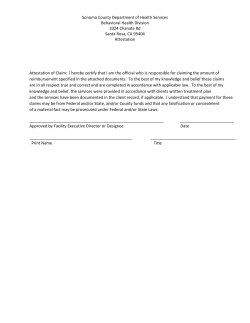 Attestation of Claim