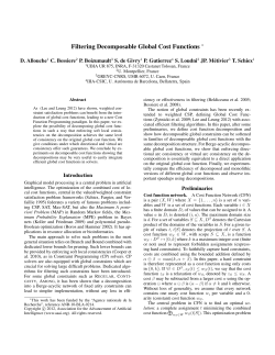 Filtering Decomposable Global Cost Functions