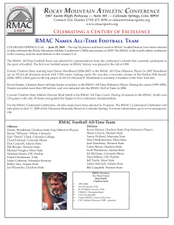 Celebrating a Century of Excellence RMAC Names All
