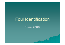 Foul Identification - Bankstown Football Referees