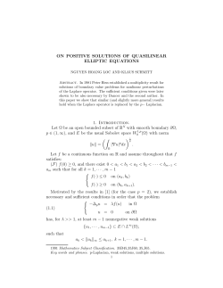 ON POSITIVE SOLUTIONS OF QUASILINEAR ELLIPTIC