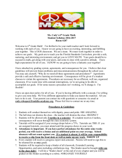 Syllabus - Ms. cady sixth grade math