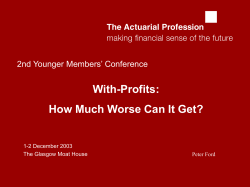 With Profits: How much worse can it get?