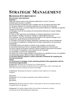 business policy and strategic management