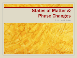 Matter Phase Changes PPT
