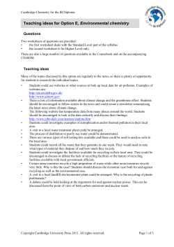 Extension worksheet &ndash; Topic 6 - Cambridge Resources for the IB