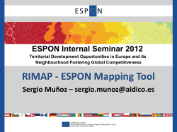 RIMAP - ESPON Mapping Tool Sergio Mu&ntilde;oz