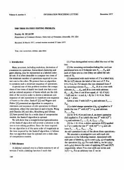 The Tree-to-Tree Editing Problem