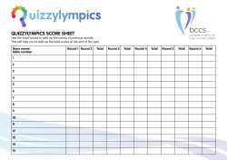 QUIZZYLYMPICS SCORE SHEET