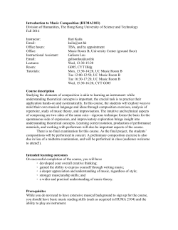 HUMA2103 - Division of Humanities