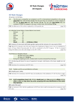 ICF Rule Changes - Canoe Slalom UK