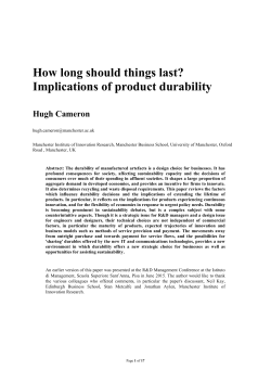 5. A model of optimal durability
