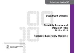 Disability Access and Inclusion Plan 2010 -2015