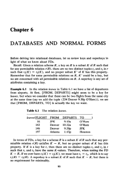 Maier, Chapter 6: Databases and Normal Forms
