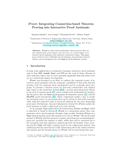 JProver: Integrating Connection-based Theorem Proving into