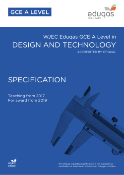 A level Design and Technology Specification