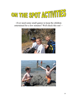 Ever need some small games to keep the children entertained for a