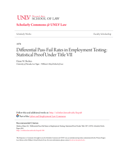 Differential Pass-Fail Rates in Employment Testing