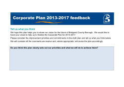Bridgend County Borough Council Corporate Plan 2013