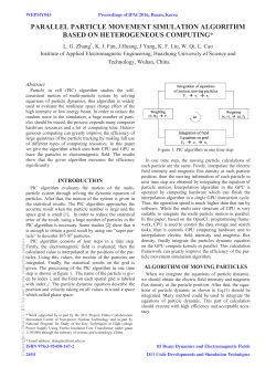 Parallel Particle Movement Simulation Algorithm Based on