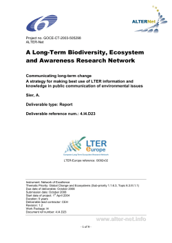 LTER public communication strategy