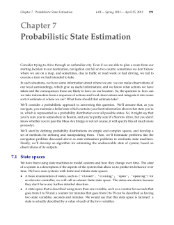 Chapter 7, Probabilistic State Estimation