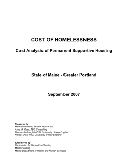 PSH Cost Study Portland Final 9.18.07