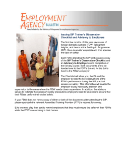 Issuing SIP Trainer`s Observation Checklist and Advisory to Employers