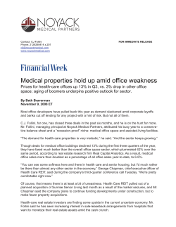 Medical properties hold up amid office weakness