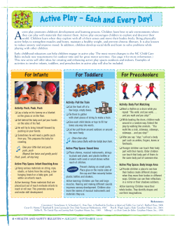 Active Play – Eachand Every Day!