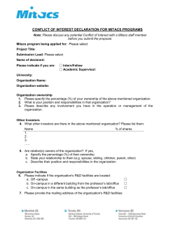 Conflict of Interest Declaration