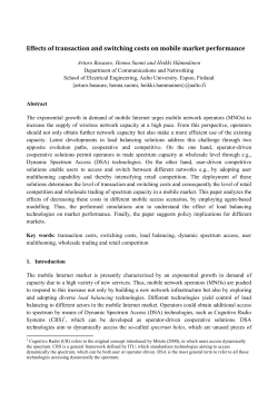 Effects of transaction and switching costs on mobile